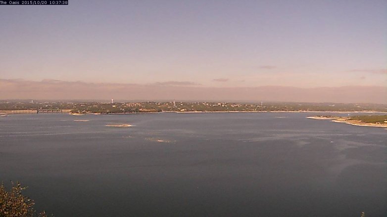Lake Travis webcam, October 20, 2015 9:45 AM CT