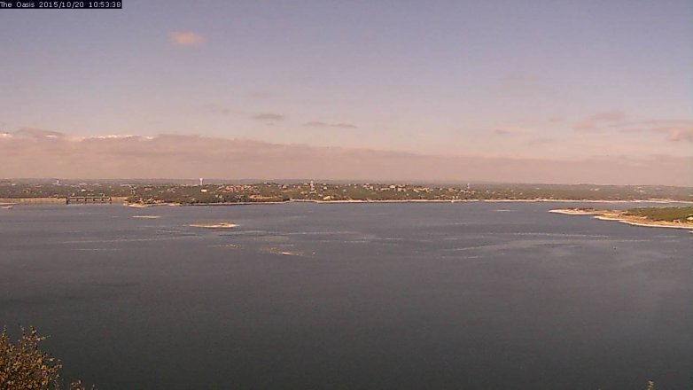 Lake Travis webcam, October 20, 2015 10:00 AM CT
