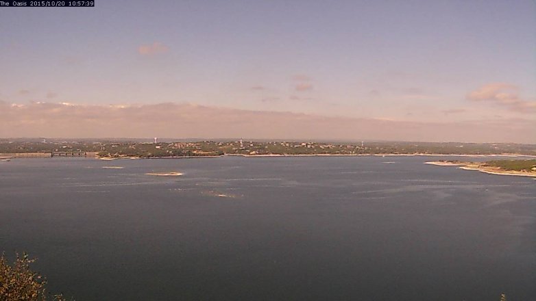 Lake Travis webcam, October 20, 2015 10:05 AM CT