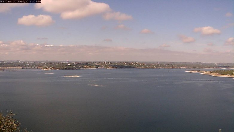 Lake Travis webcam, October 20, 2015 10:10 AM CT