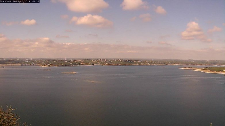 Lake Travis webcam, October 20, 2015 10:15 AM CT