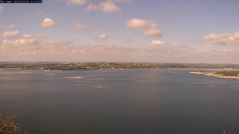 Lake Travis webcam, October 20, 2015 10:20 AM CT