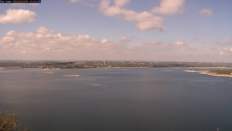Lake Travis webcam, October 20, 2015 10:30 AM CT