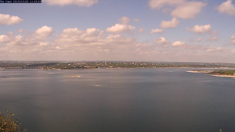 Lake Travis webcam, October 20, 2015 10:35 AM CT