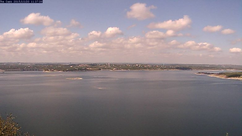 Lake Travis webcam, October 20, 2015 10:45 AM CT
