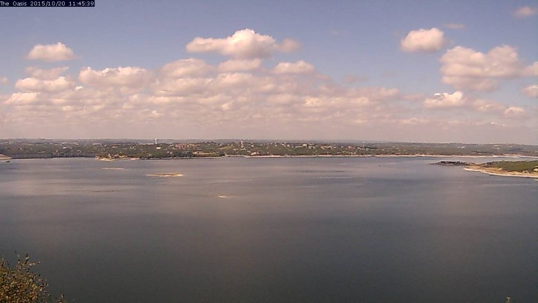 Lake Travis webcam, October 20, 2015 10:50 AM CT