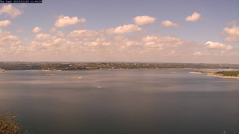 Lake Travis webcam, October 20, 2015 10:55 AM CT