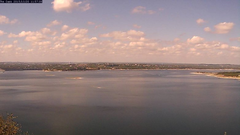 Lake Travis webcam, October 20, 2015 11:05 AM CT