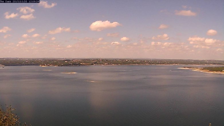 Lake Travis webcam, October 20, 2015 11:15 AM CT