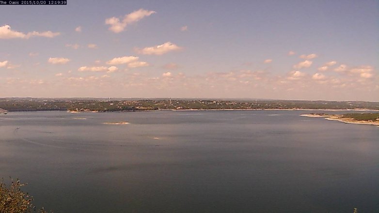 Lake Travis webcam, October 20, 2015 11:25 AM CT