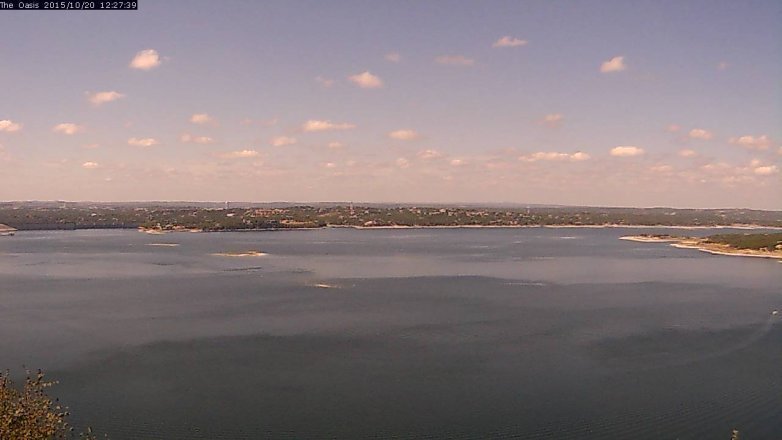Lake Travis webcam, October 20, 2015 11:35 AM CT