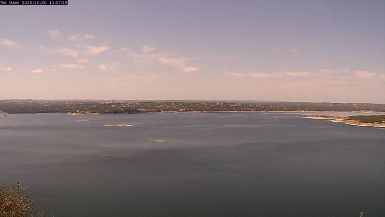 Lake Travis webcam, October 20, 2015 12:15 PM CT