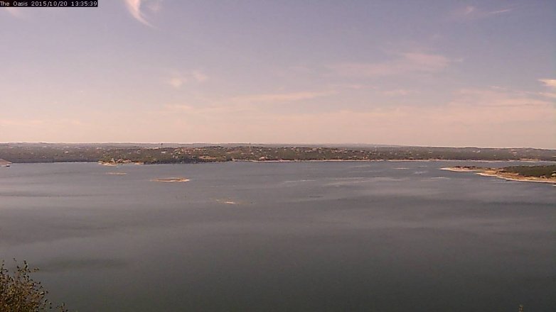 Lake Travis webcam, October 20, 2015 12:40 PM CT