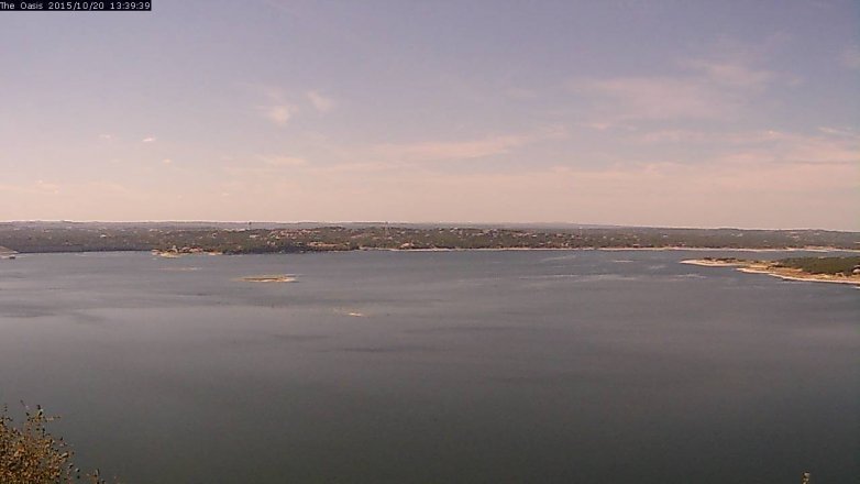 Lake Travis webcam, October 20, 2015 12:45 PM CT