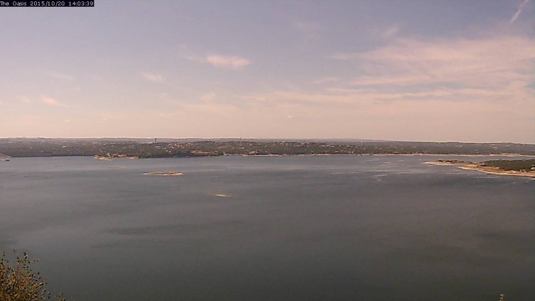 Lake Travis webcam, October 20, 2015 1:10 PM CT