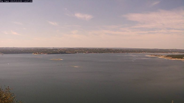 Lake Travis webcam, October 20, 2015 1:15 PM CT