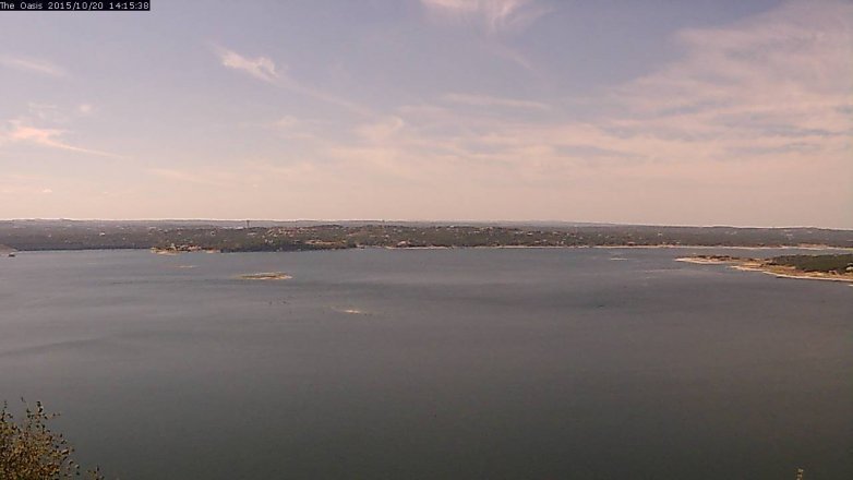 Lake Travis webcam, October 20, 2015 1:20 PM CT