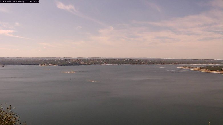 Lake Travis webcam, October 20, 2015 1:25 PM CT