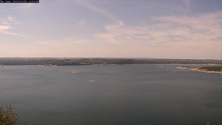 Lake Travis webcam, October 20, 2015 1:30 PM CT