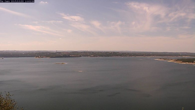 Lake Travis webcam, October 20, 2015 1:50 PM CT