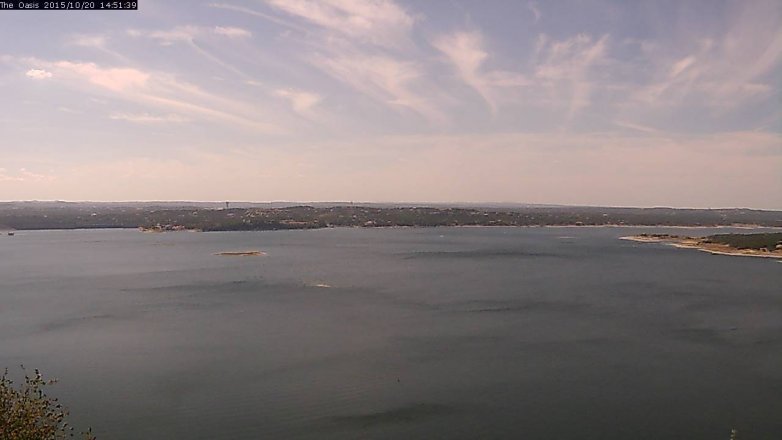 Lake Travis webcam, October 20, 2015 2:00 PM CT