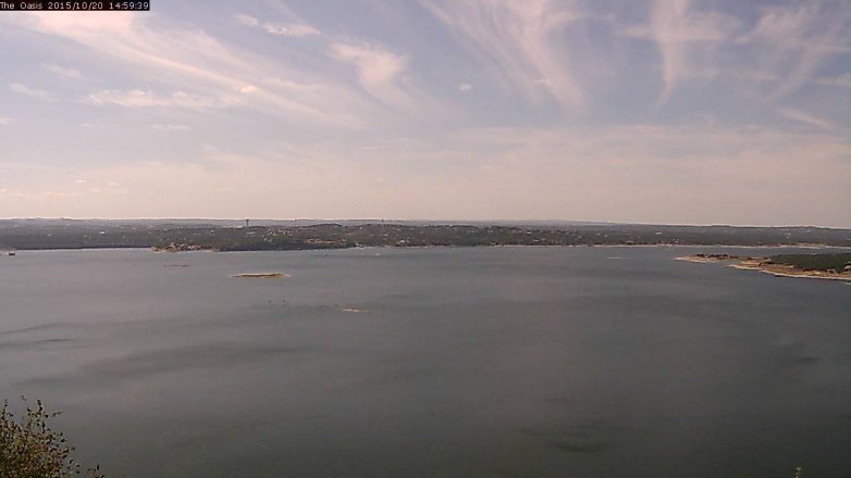 Lake Travis webcam, October 20, 2015 2:05 PM CT