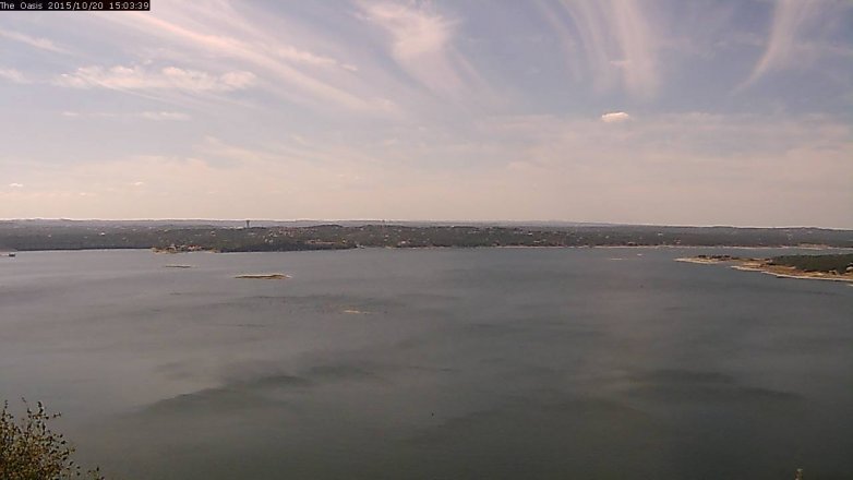 Lake Travis webcam, October 20, 2015 2:10 PM CT