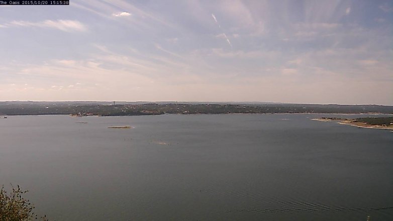 Lake Travis webcam, October 20, 2015 2:20 PM CT