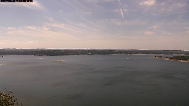 Lake Travis webcam, October 20, 2015 2:25 PM CT