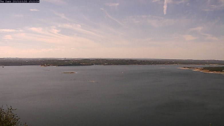 Lake Travis webcam, October 20, 2015 2:30 PM CT