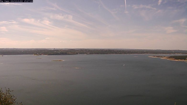 Lake Travis webcam, October 20, 2015 2:35 PM CT