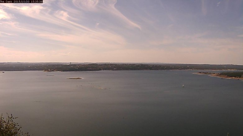 Lake Travis webcam, October 20, 2015 2:40 PM CT