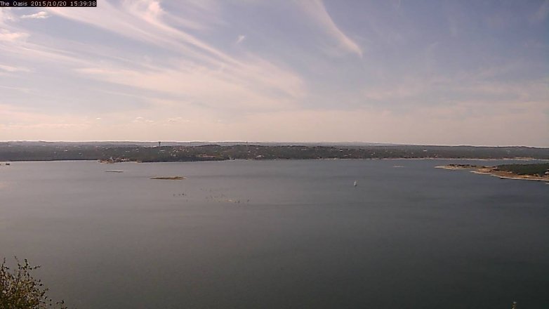 Lake Travis webcam, October 20, 2015 2:45 PM CT