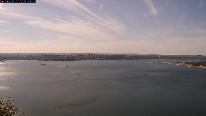 Lake Travis webcam, October 20, 2015 2:50 PM CT
