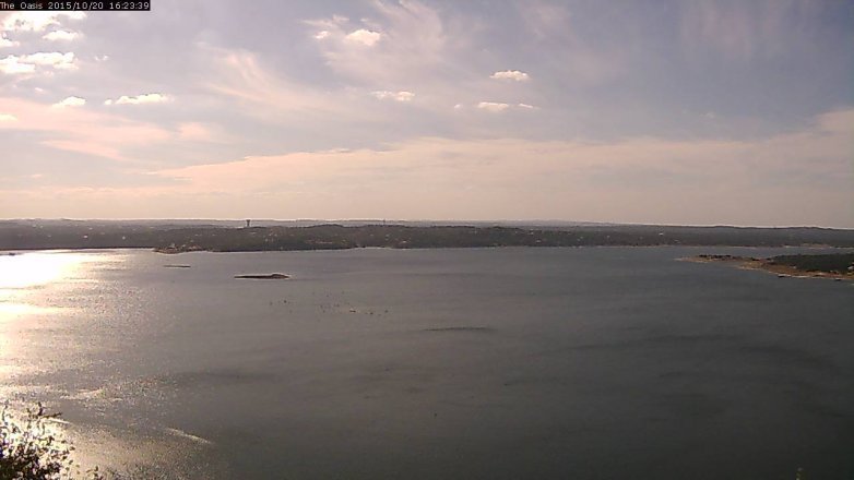 Lake Travis webcam, October 20, 2015 3:30 PM CT