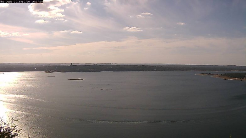 Lake Travis webcam, October 20, 2015 3:35 PM CT