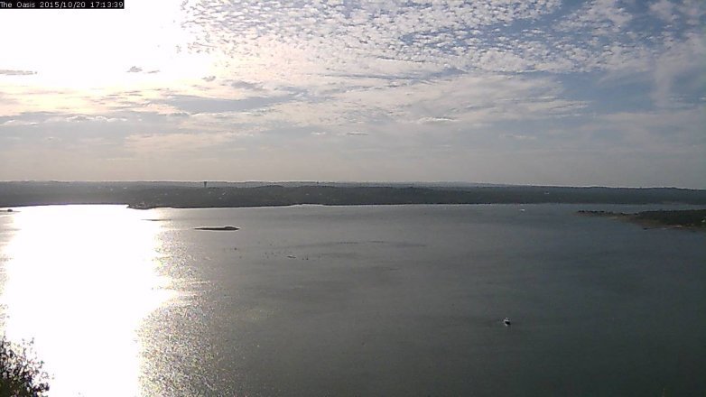 Lake Travis webcam, October 20, 2015 4:20 PM CT