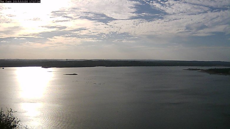 Lake Travis webcam, October 20, 2015 4:35 PM CT