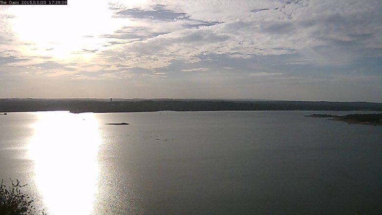 Lake Travis webcam, October 20, 2015 4:45 PM CT