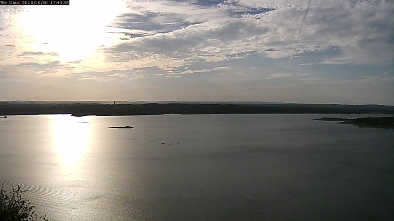Lake Travis webcam, October 20, 2015 4:50 PM CT