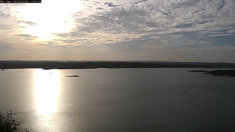 Lake Travis webcam, October 20, 2015 4:55 PM CT