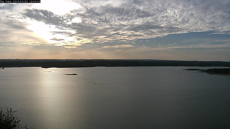 Lake Travis webcam, October 20, 2015 5:15 PM CT