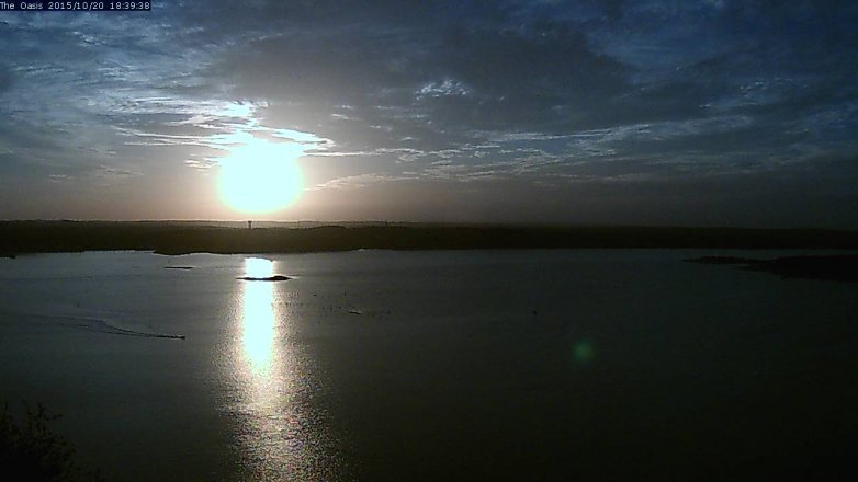 Lake Travis webcam, October 20, 2015 5:45 PM CT