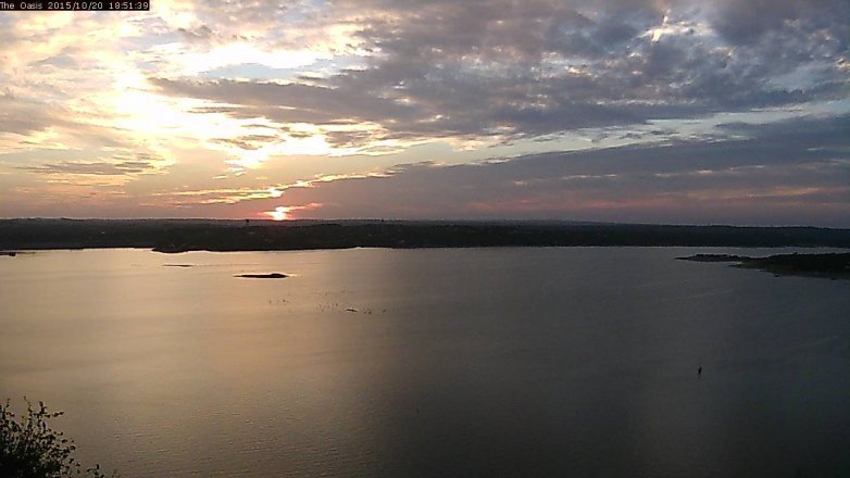 Lake Travis webcam, October 20, 2015 5:55 PM CT