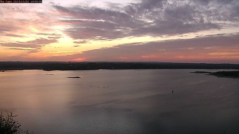 Lake Travis webcam, October 20, 2015 6:05 PM CT