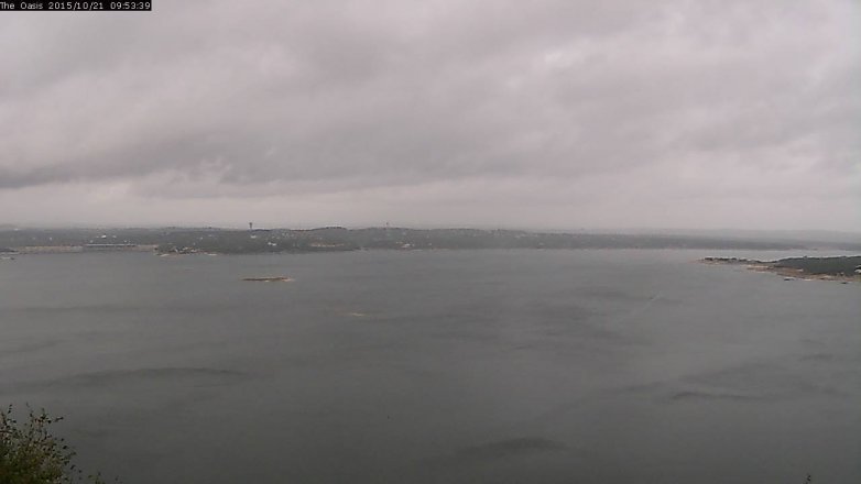 Lake Travis webcam, October 21, 2015 9:00 AM CT