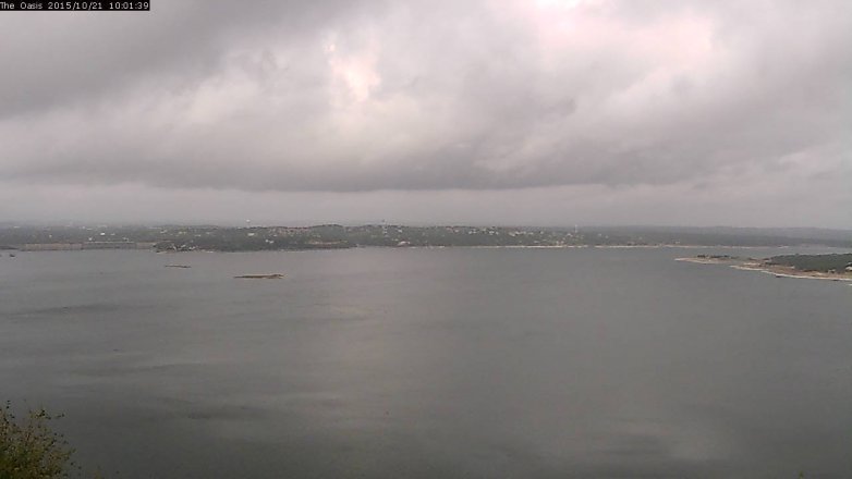Lake Travis webcam, October 21, 2015 9:10 AM CT
