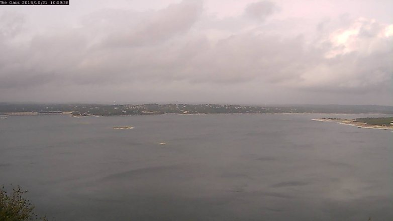 Lake Travis webcam, October 21, 2015 9:15 AM CT