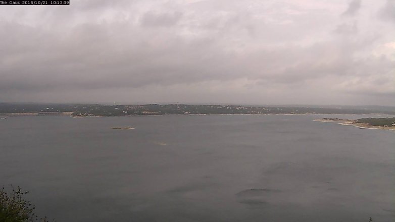 Lake Travis webcam, October 21, 2015 9:20 AM CT