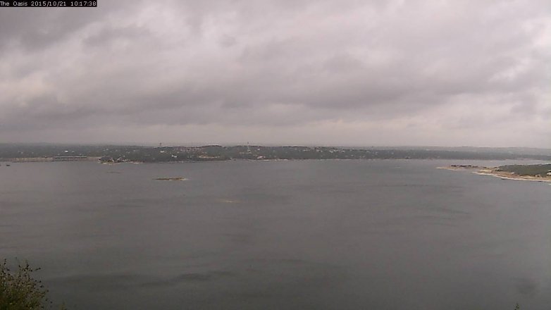 Lake Travis webcam, October 21, 2015 9:25 AM CT